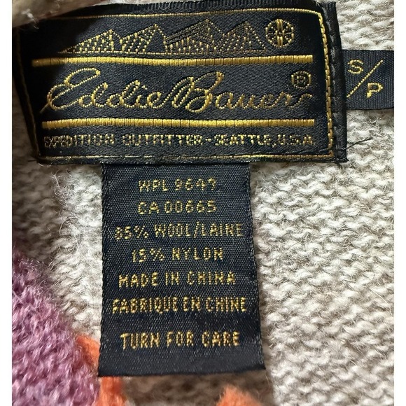 Eddie Bauer Rare VTG Wool Duck Sweater Lace Collar Cottagecore Coquette New S - Picture 5 of 5